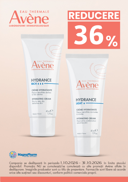 Promotie cu reducere 36% la Avene Hydrance