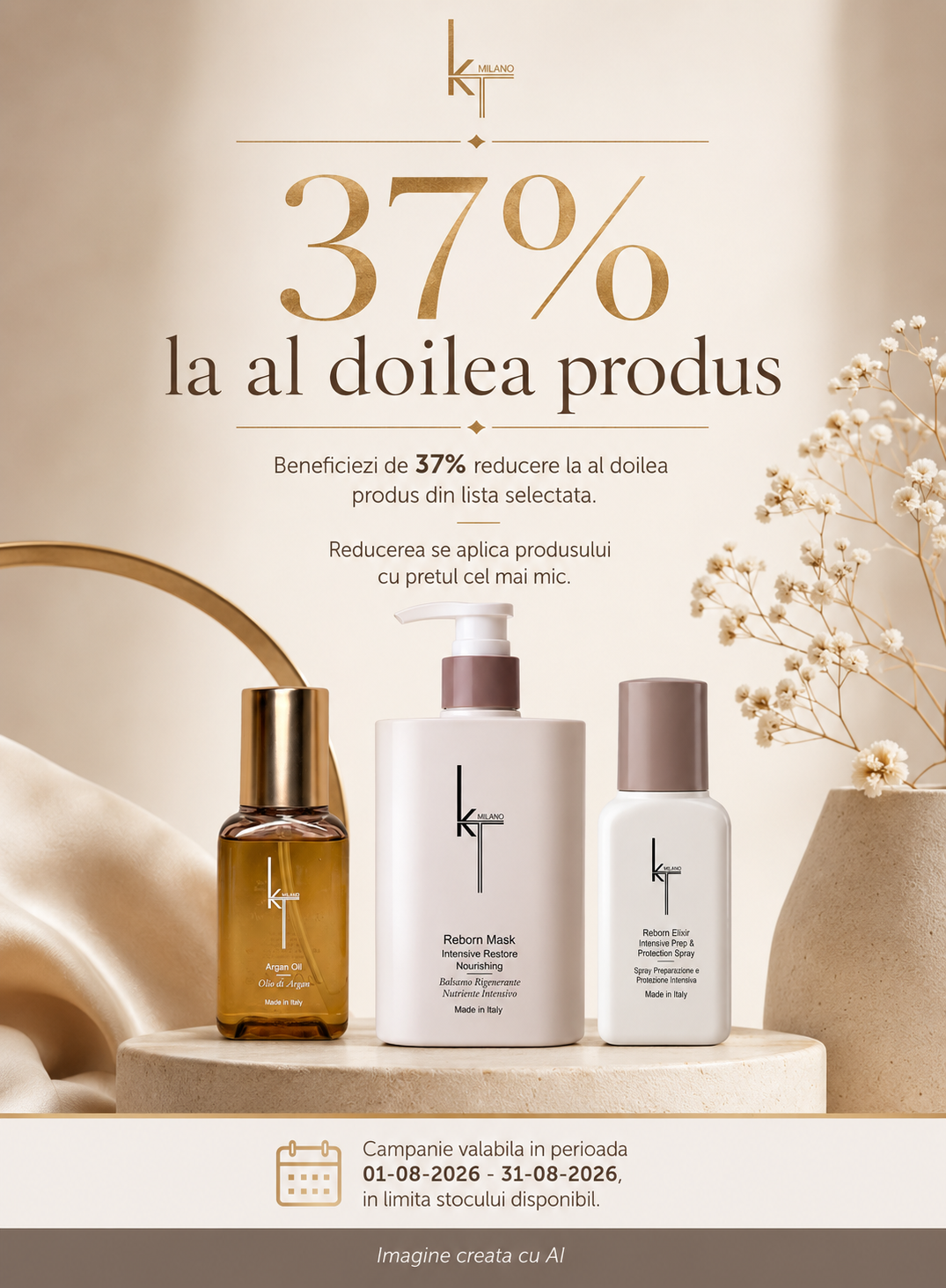 Promotie cu reducere 37% la al doilea produs Kt Milano