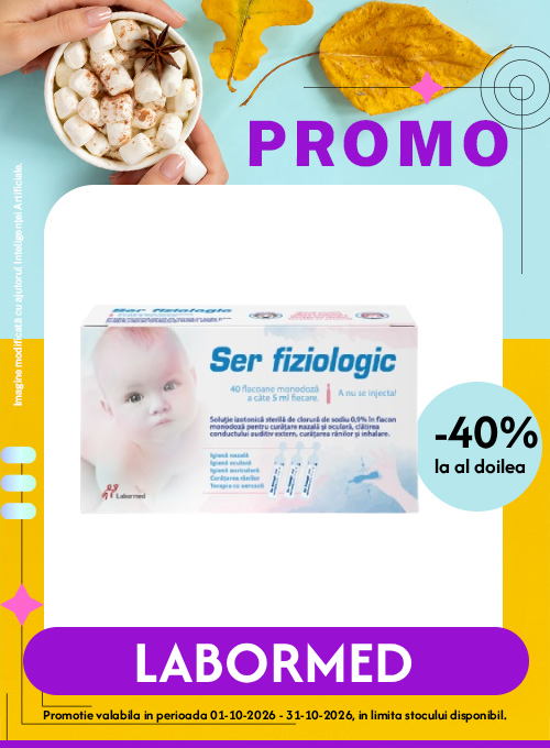 Promotie cu reducere 40% la al doilea produs identic Labormed