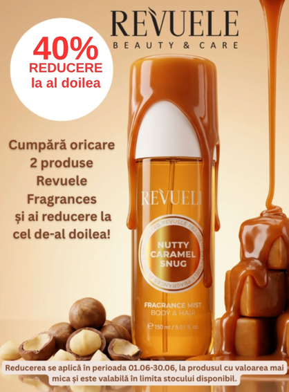Promotie cu reducere 40% la al doilea produs Revuele