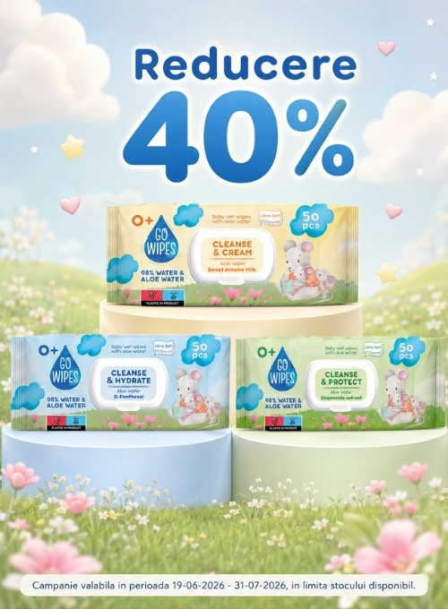 Promotie cu reducere 40% la GoWipes