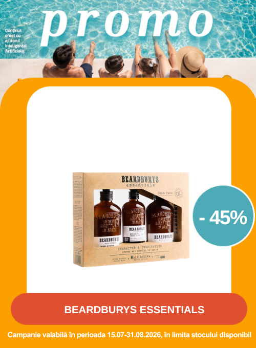 Promotie cu reducere 45% la Beardburys Essentials