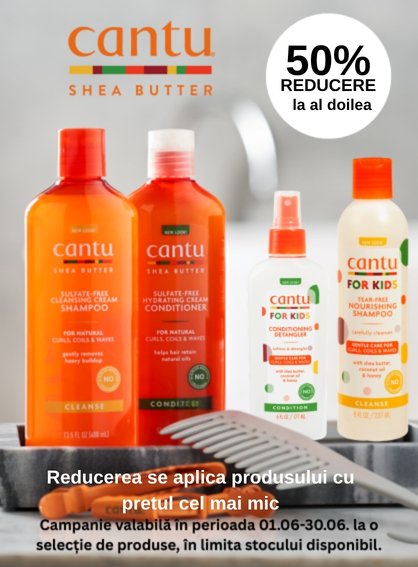 Promotie cu reducere 50% la al doilea produs Cantu