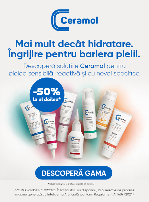 Promotie cu reducere 50% la al doilea produs Ceramol