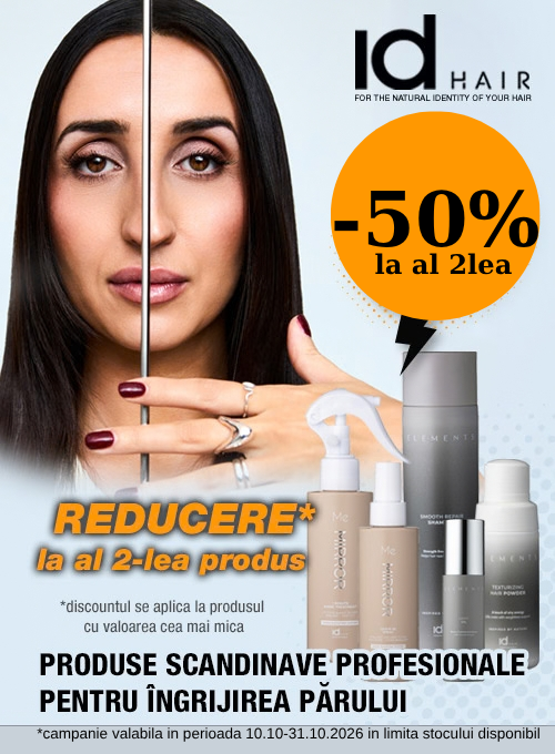 Promotie cu reducere 50% la al doilea produs iD Hair
