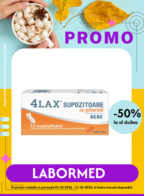 Promotie cu reducere 50% la al doilea produs identic Labormed