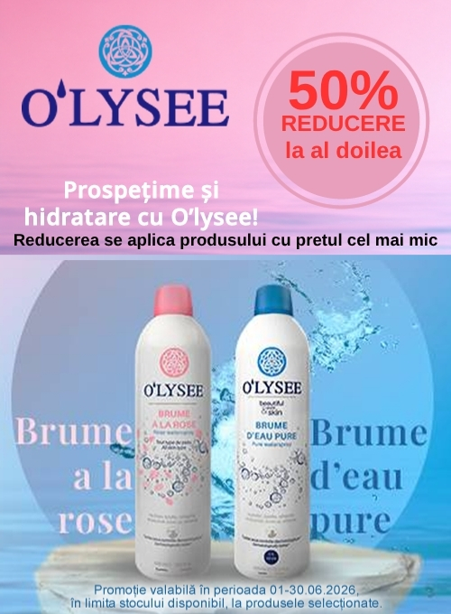 Promotie cu reducere 50% la al doilea produs O'lyse