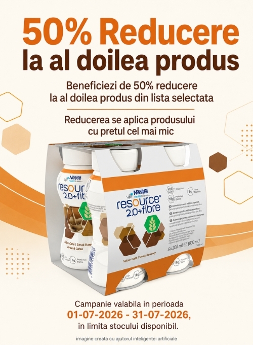Promotie cu reducere 50% la al doilea produs Resource