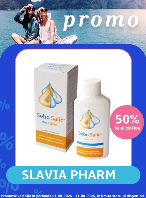 Promotie cu reducere 50% la al doilea produs Slavia Pharm
