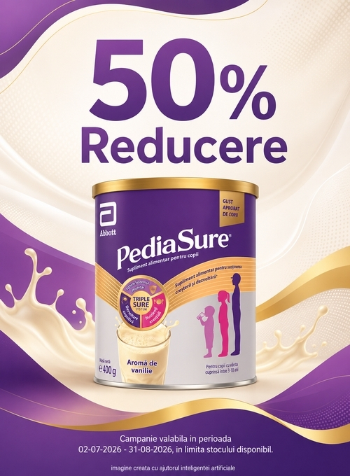 Promotie cu reducere 50% la PediaSure