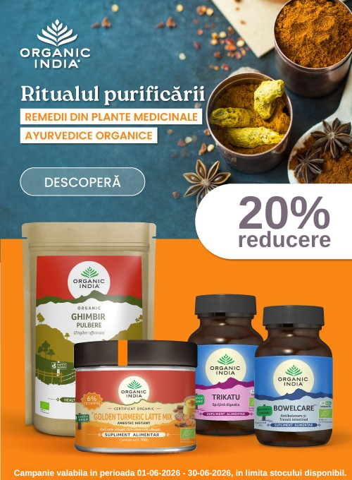 Promotie cu reducere de 20% la Organic India