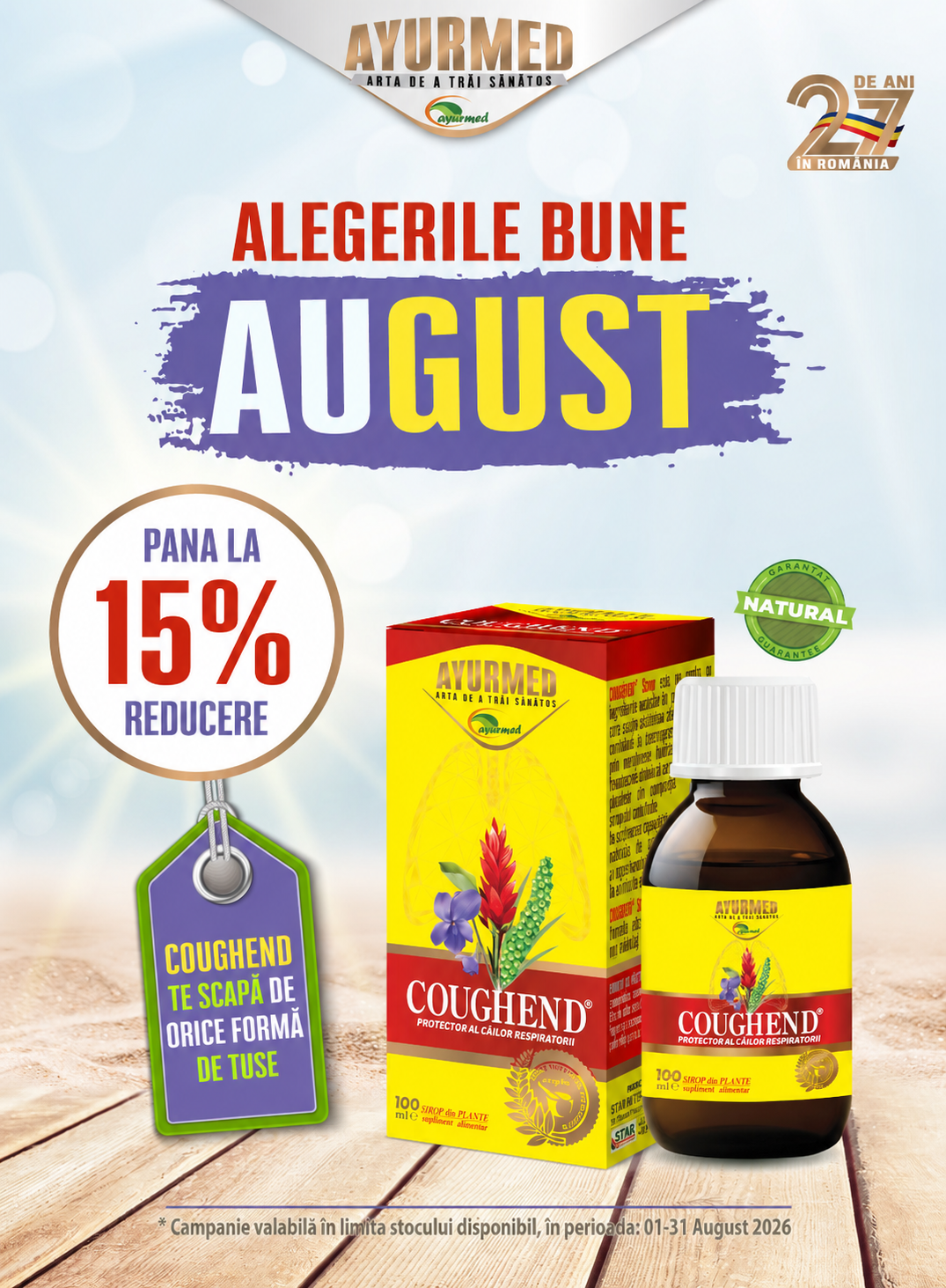 Promotie cu reducere de pana la 15% la Ayurmed