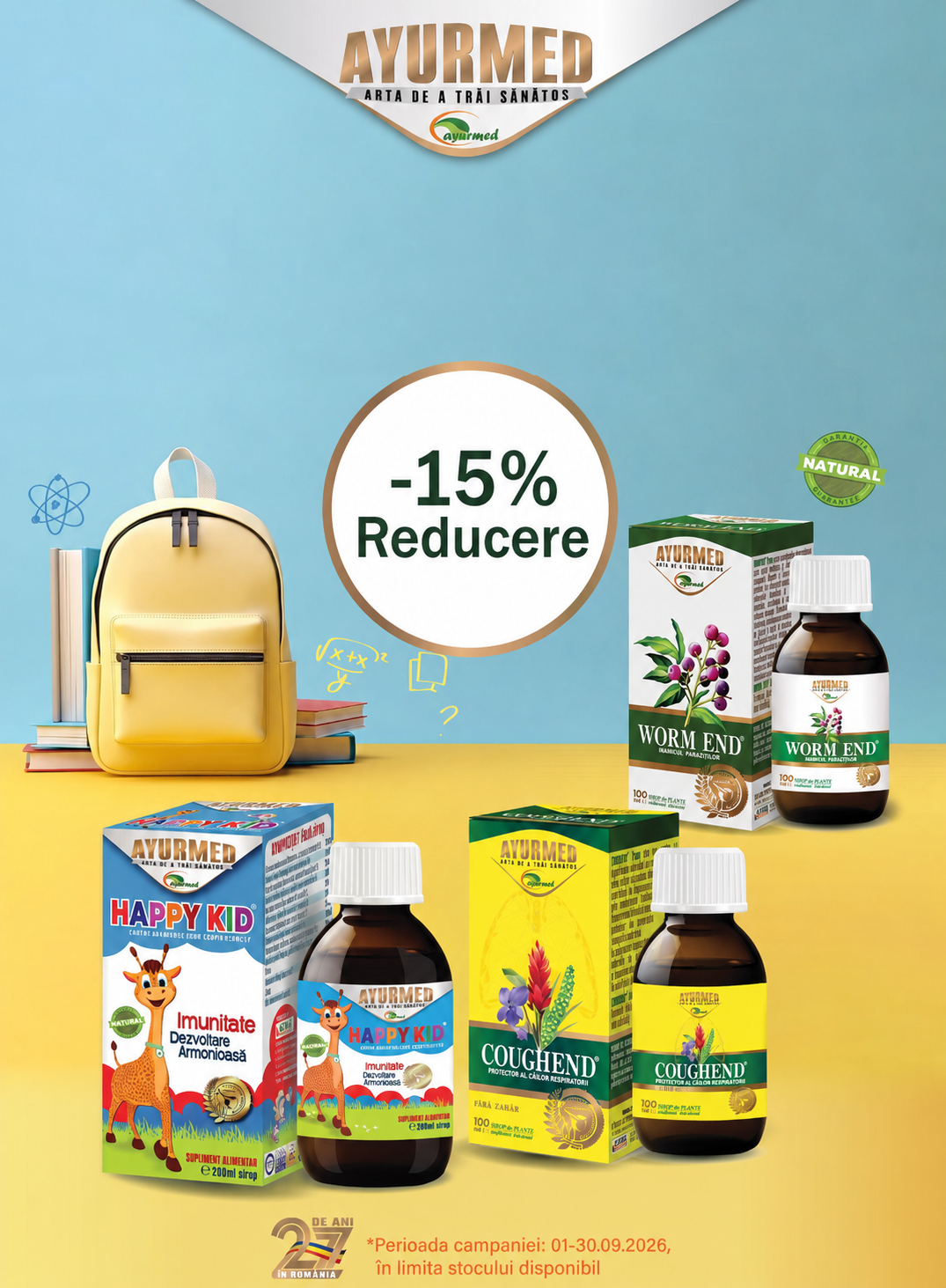 Promotie cu reducere de pana la 15% la Ayurmed