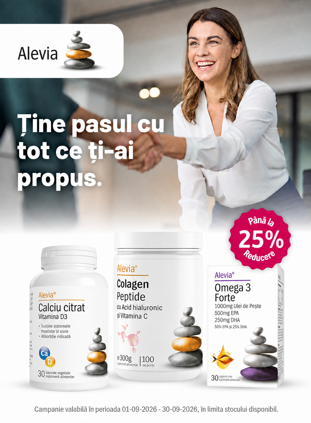 Promotie cu reducere de pana la 25% la Alevia
