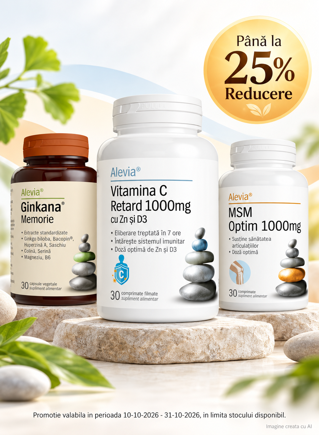 Promotie cu reducere de pana la 25% la Alevia