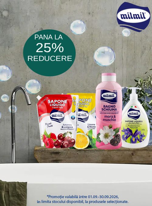 Promotie cu reducere de pana la 25% la Mil Mil