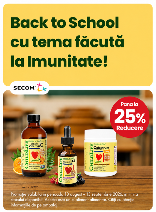 Promotie cu reducere de pana la 25% la Secom - Back to School