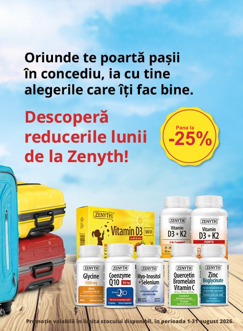 Promotie cu reducere de pana la 25% la Zenyth