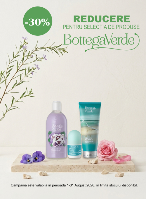 Promotie cu reducere de pana la 30% la Bottega Verde