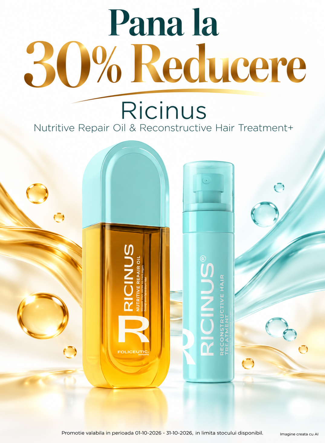Promotie cu reducere de pana la 30% la Ricinus
