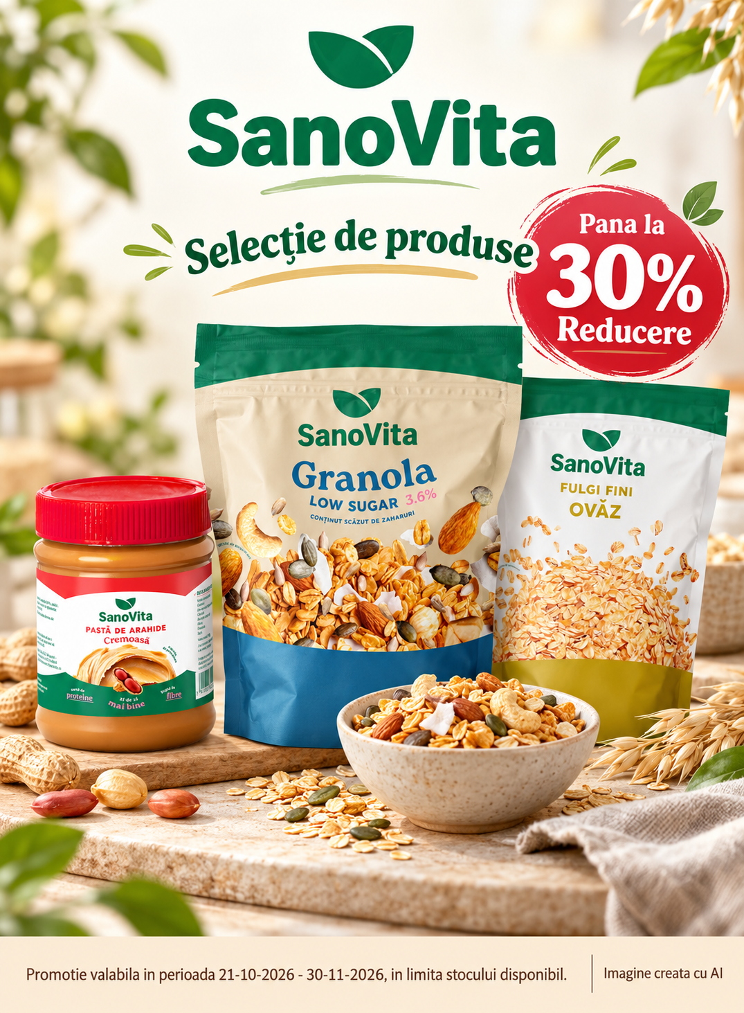 Promotie cu reducere de pana la 30% la SanoVita