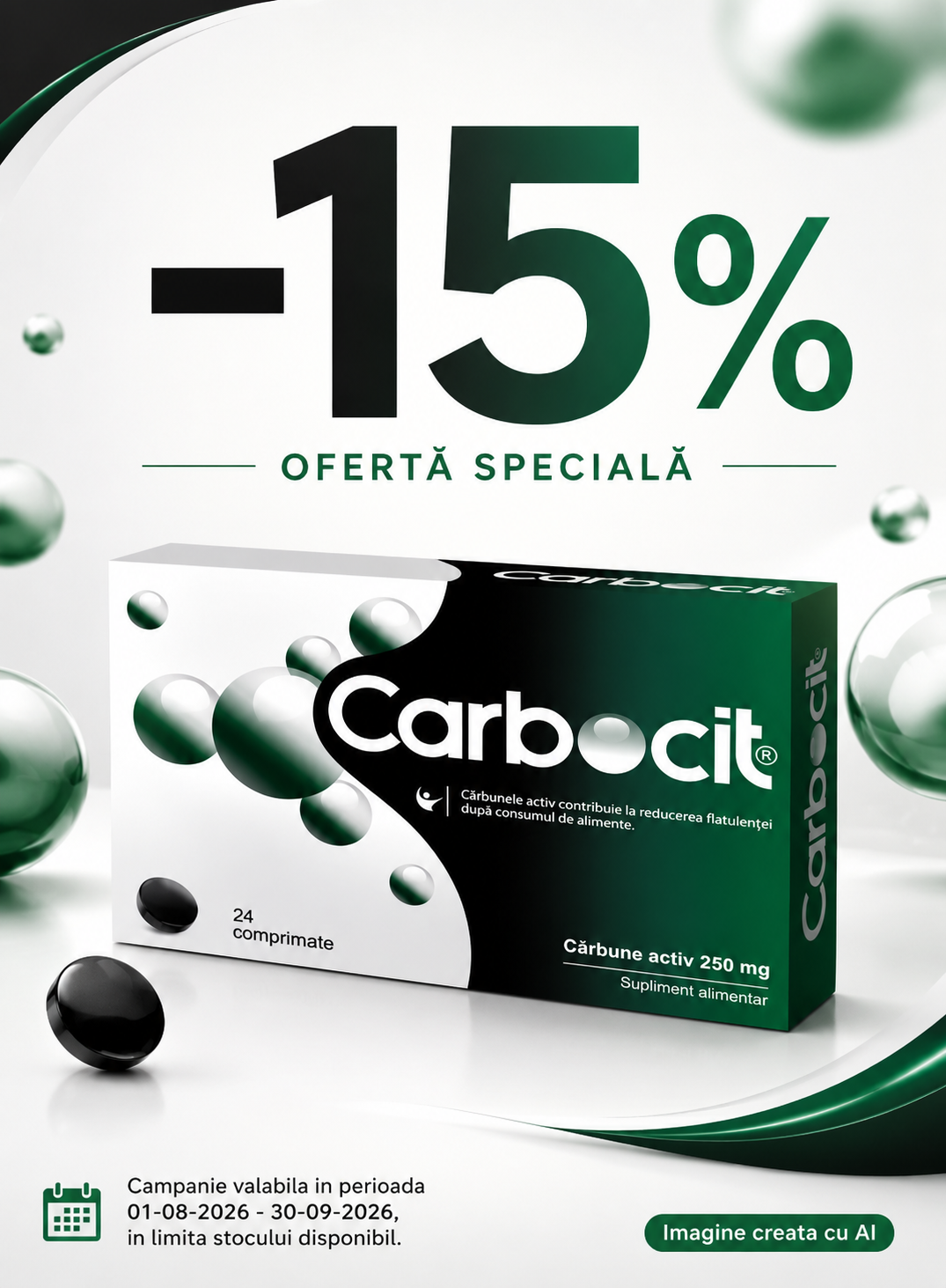 Promotie cu reducre 15% la Carbocit Biofarm