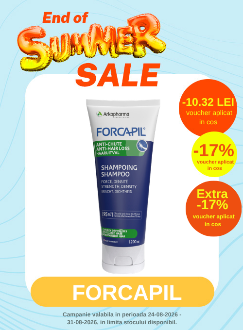 Promotie cu voucher aplicat in cos 10.32 lei la Forcapil - End Of Summer Sales