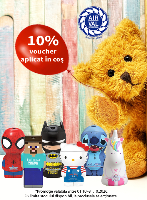 Promotie cu voucher aplicat in cos 10% la Air-Val