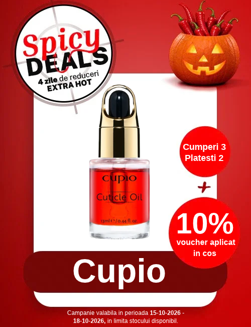 Promotie cu voucher aplicat in cos 10% la Cupio - Spicy Deals