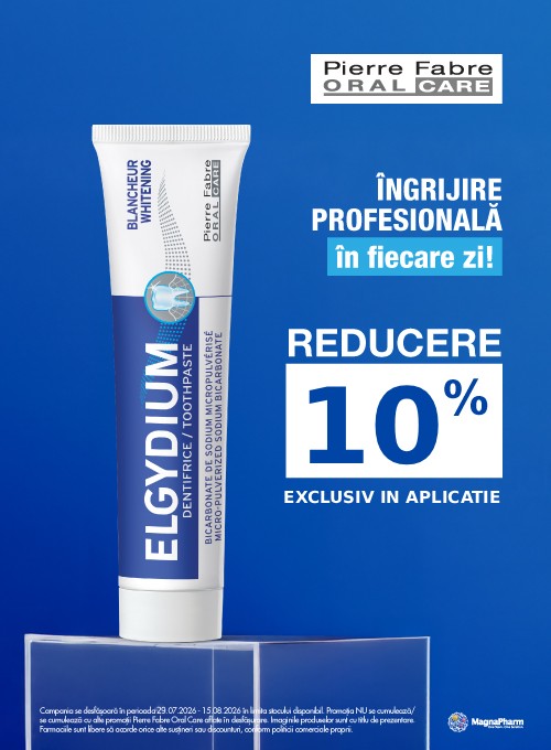 Promotie cu voucher aplicat in cos 10% la Elgydium Exclusiv in Aplicatie