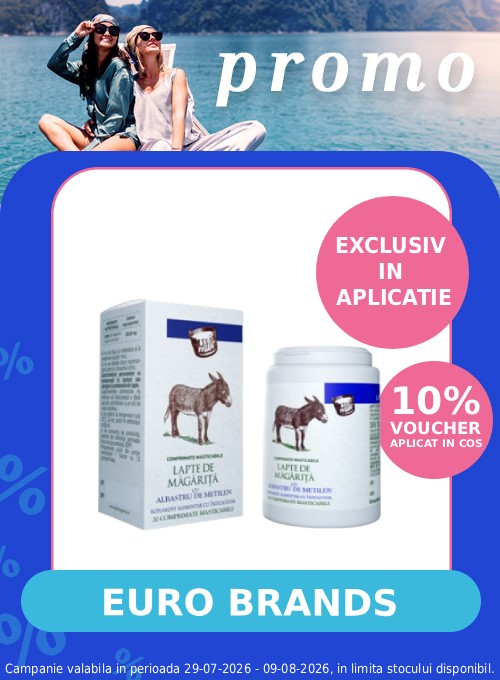 Promotie cu voucher aplicat in cos 10% la Euro Brands Exclusiv in aplicatie