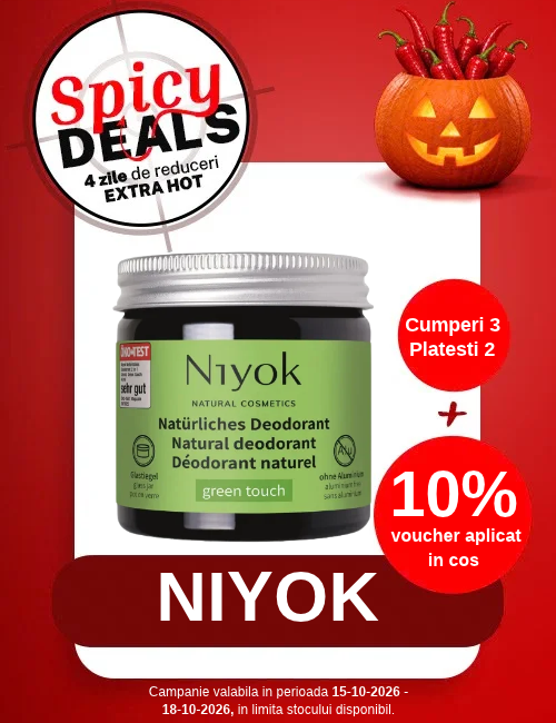 Promotie cu voucher aplicat in cos 10% la Niyok - Spicy Deals
