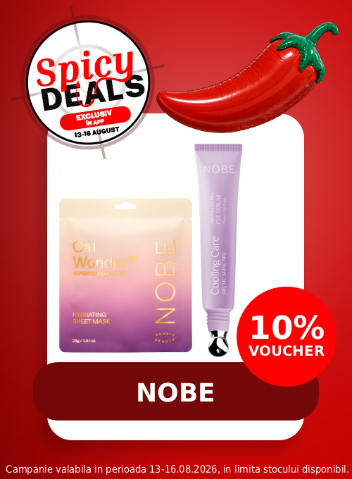 Promotie cu voucher aplicat in cos 10% la Nobe - Spicy Deals Exclusiv in Aplicatie