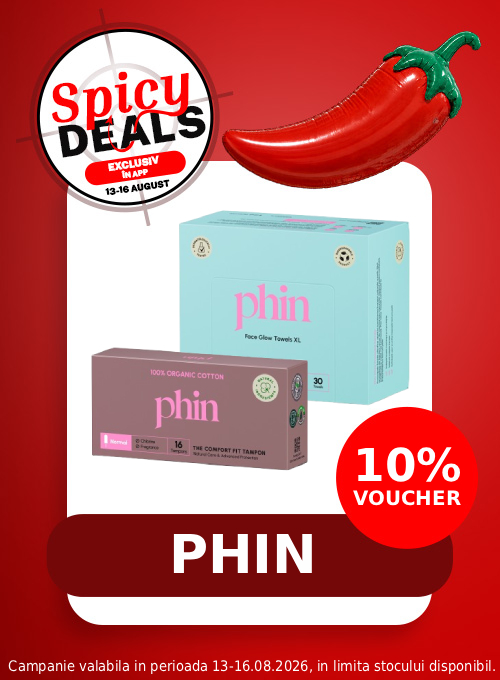 Promotie cu voucher aplicat in cos 10% la Phin - Spicy Deals Exclusiv in Aplicatie