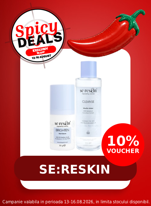 Promotie cu voucher aplicat in cos 10% la Se:Reskin - Spicy Deals Exclusiv in Aplicatie
