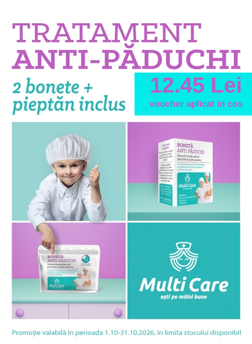 Promotie cu voucher aplicat in cos 12.45 Lei la Multi Care