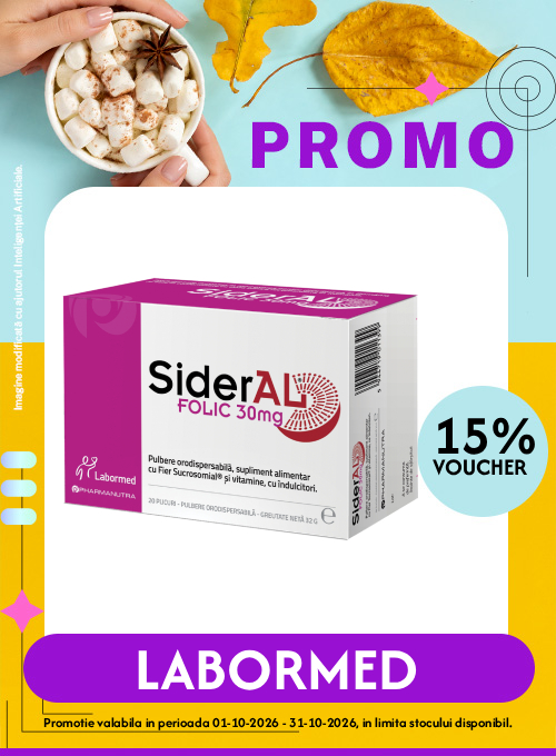 Promotie cu voucher aplicat in cos 15% la Labormed