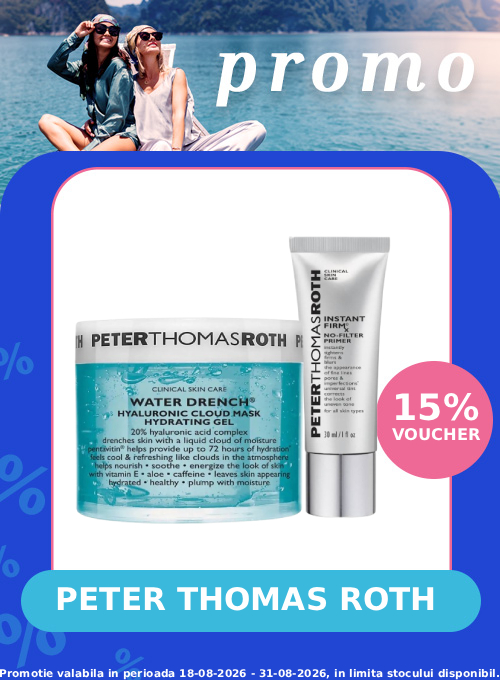 Promotie cu voucher aplicat in cos 15% la Peter Thomas Roth