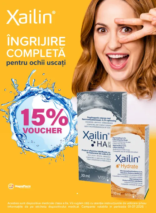 Promotie cu voucher aplicat in cos 15% la Visufarma - Xailin