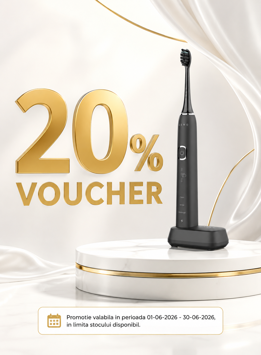 Promotie cu voucher aplicat in cos 20% la Aeno