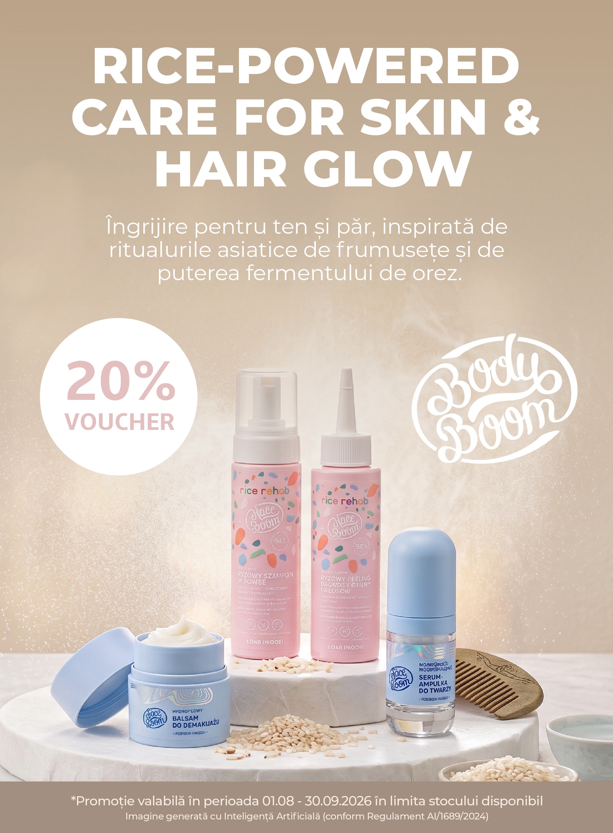 Promotie cu voucher aplicat in cos 20% la BodyBoom
