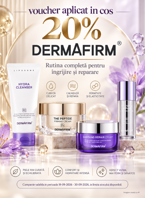 Promotie cu voucher aplicat in cos 20% la Dermafirm