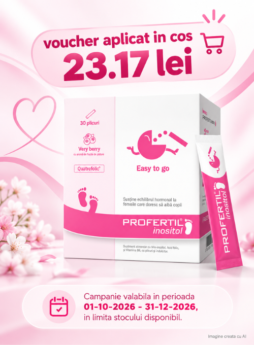 Promotie cu voucher aplicat in cos 23.17 lei la Profertil Inositol