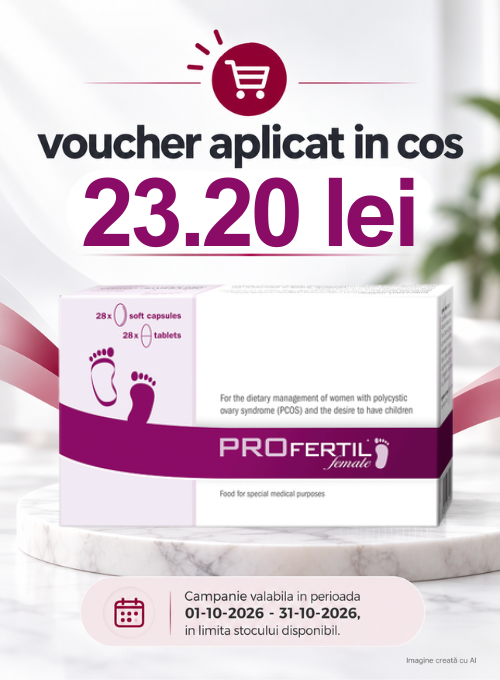 Promotie cu voucher aplicat in cos 23.20 lei la Profertil 