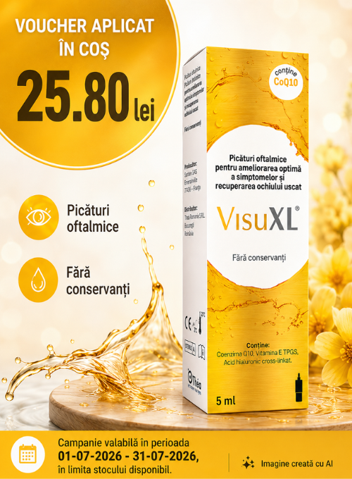 Promotie cu voucher aplicat in cos 25.80 lei la Visufarma