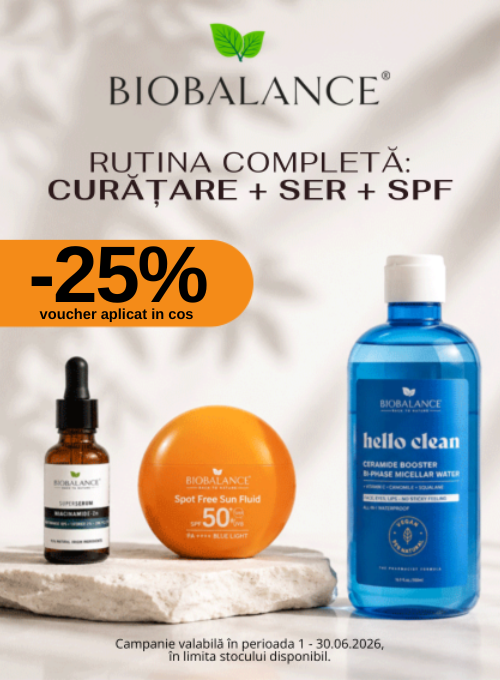 Promotie cu voucher aplicat in cos 25% la Bio Balance
