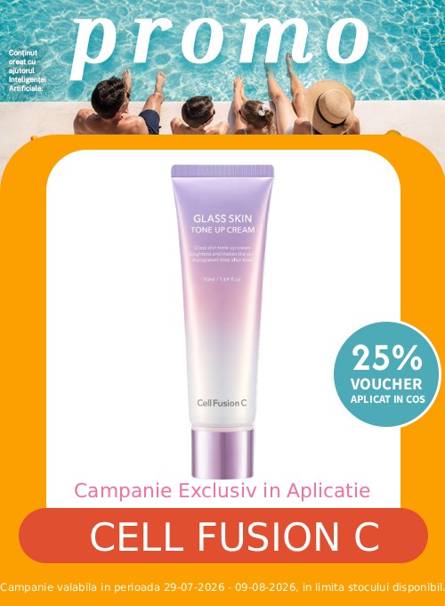 Promotie cu voucher aplicat in cos 25% la Cell Fusion C Exclusiv in aplicatie