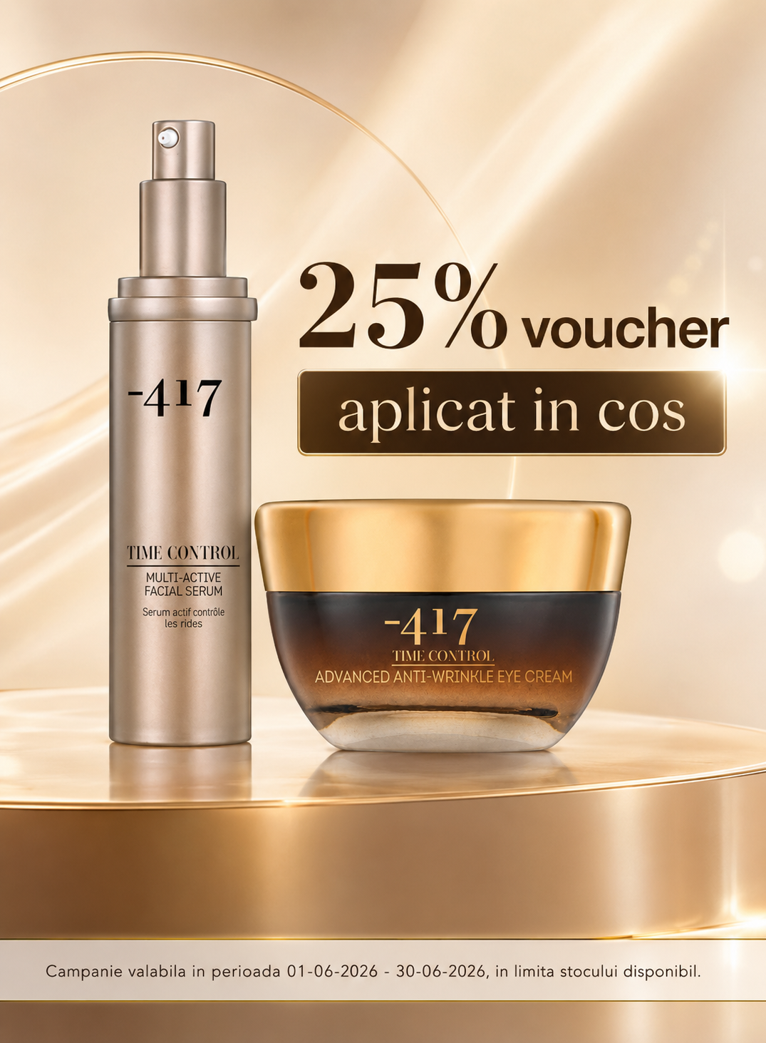 Promotie cu voucher aplicat in cos 25% la Minus 417