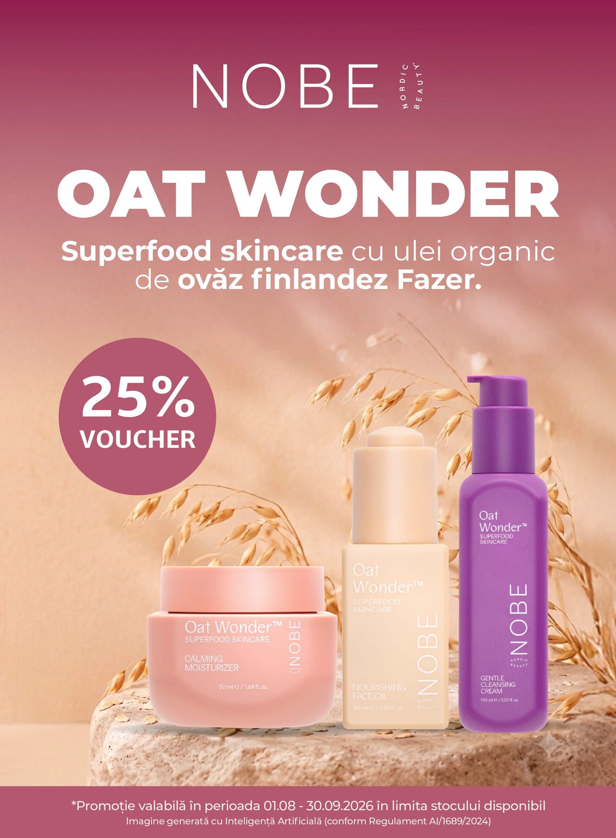 Promotie cu voucher aplicat in cos 25% la Nobe