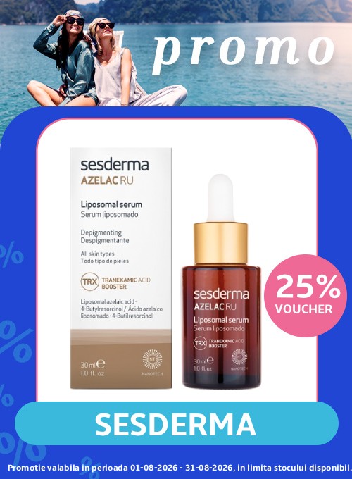 Promotie cu voucher aplicat in cos 25% la Sesderma